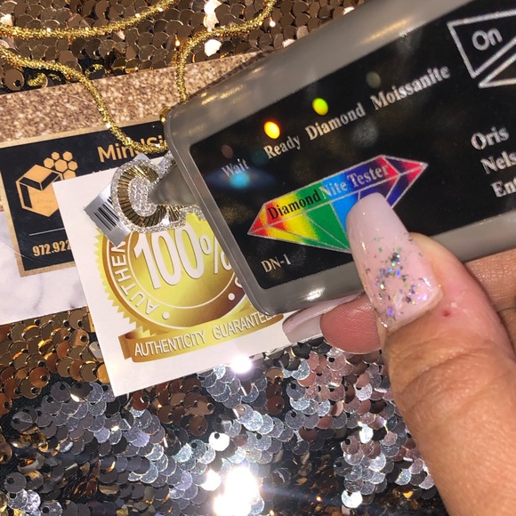 Real diamond pendant for men, cash diamond charm, natural diamond NOT CZ, gift - Picture 4 of 6